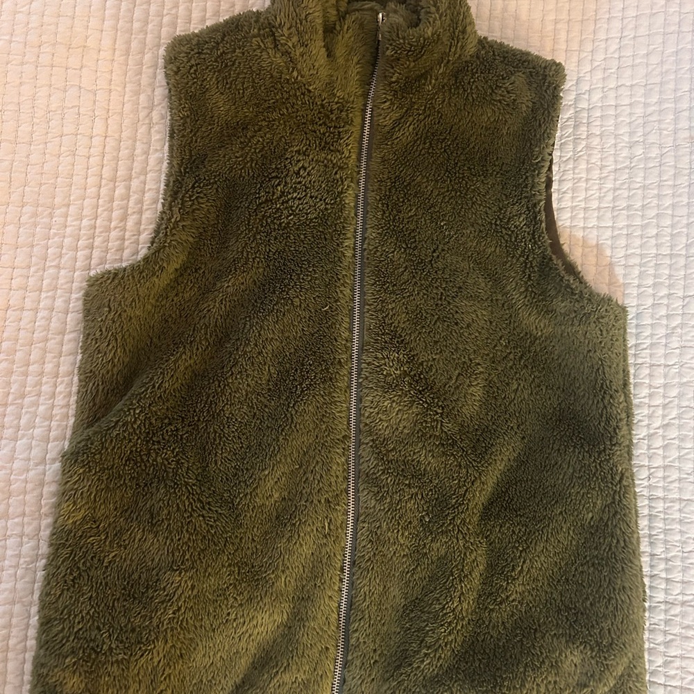 Everly Olive Green Fleece Jacket